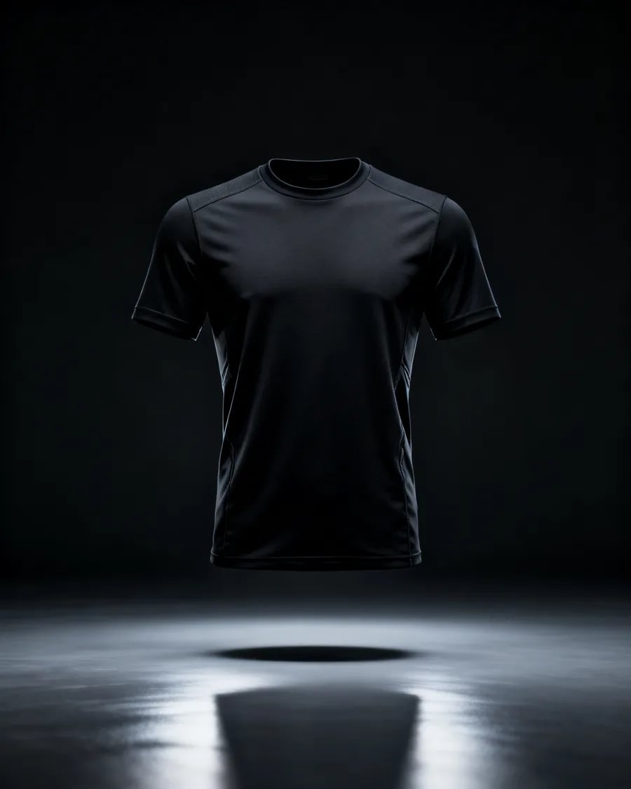 CORE T-SHIRT — Černá, fotografie produktu
